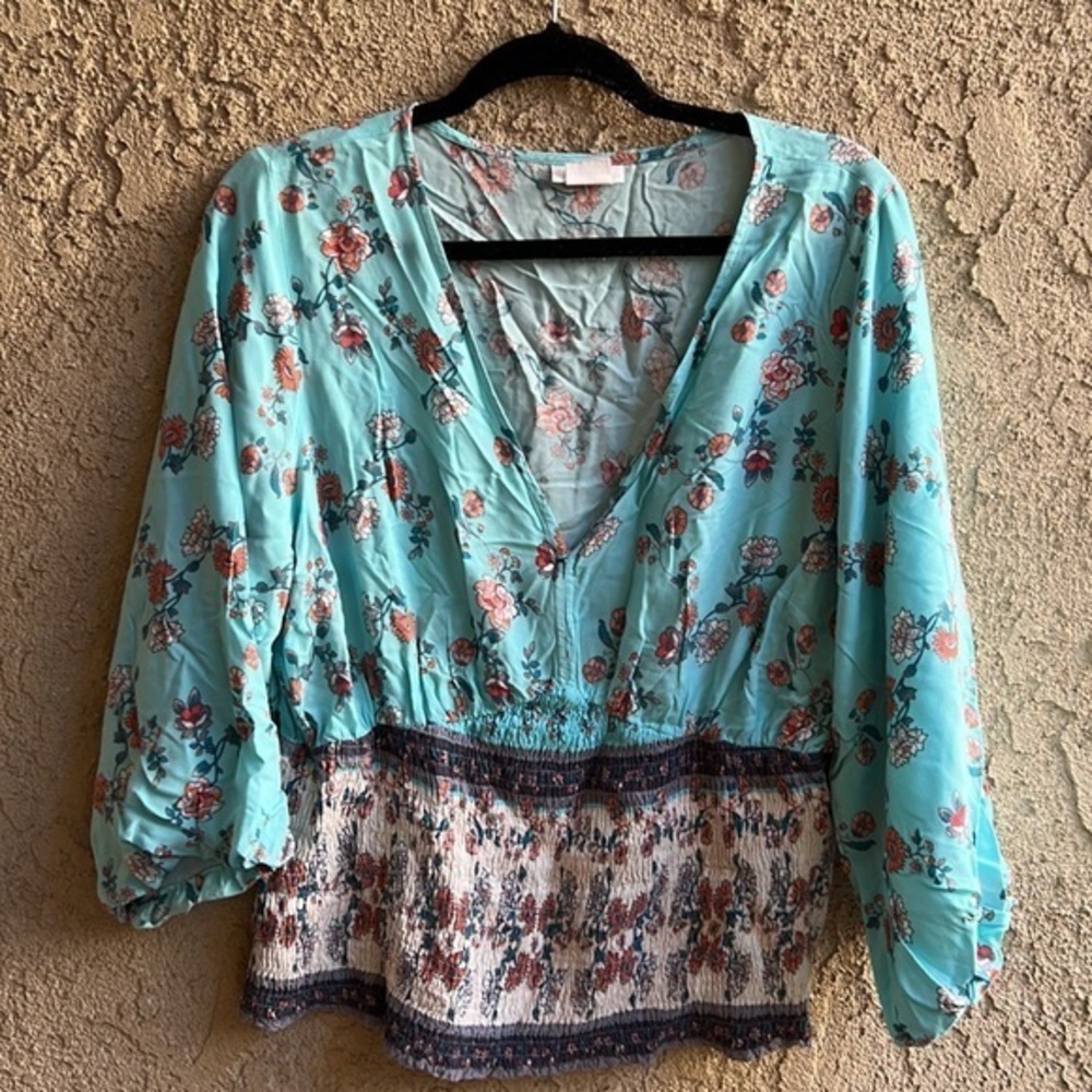 City Chic 3/4 sleeve blouse size M/L - Picture 7 of 8